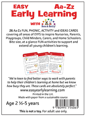Easy Early Learning Activity Cards Phonics Easy Early Learning Activity Cards Phonics
